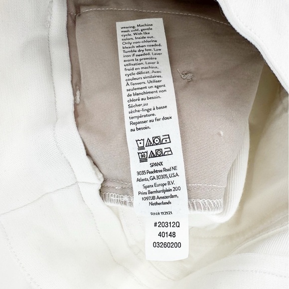 NWT Spanx Stretch Twill Cropped Wide Leg Pants In Bright White - Picture 7 of 8